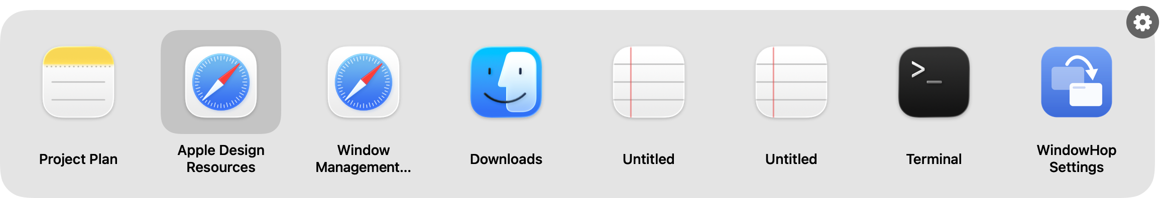 WindowHop App Icons appearance in Light Mode